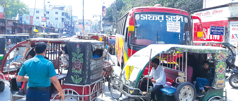 যানজটে নাকাল রংপুর নগরবাসী