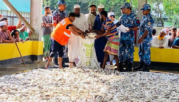 কোস্টগার্ডের অভিযানে ৬ হাজার কেজি জাটকা জব্দ