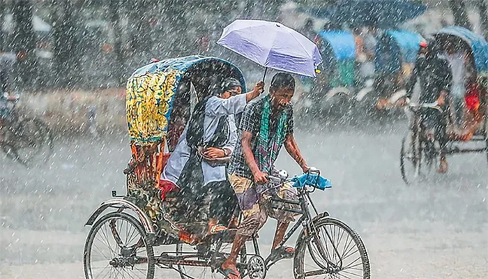 ঢাকা ও পার্শ্ববর্তী এলাকায় বৃষ্টি ও বজ্রসহ বৃষ্টির আভাস