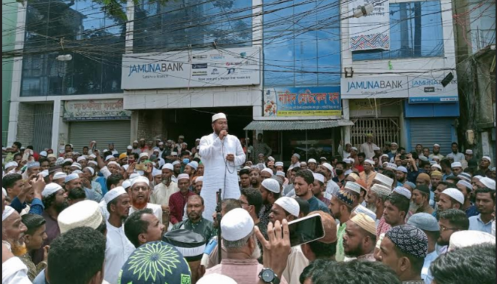 সুইডেনে কোরআন অবমাননার প্রতিবাদে সাতক্ষীরায় জামায়াতের বিক্ষোভ মিছিল 