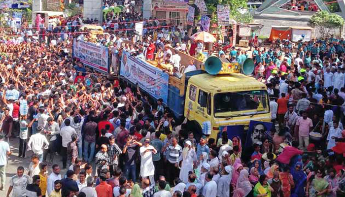 সাত রাস্তা থেকে মহাখালী পর্যন্ত আওয়ামী লীগের শোভাযাত্রা বিকেলে 