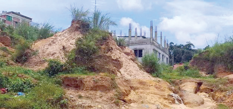 আবাসনের থাবায় হুমকির মুখে সিলেটের টিলা