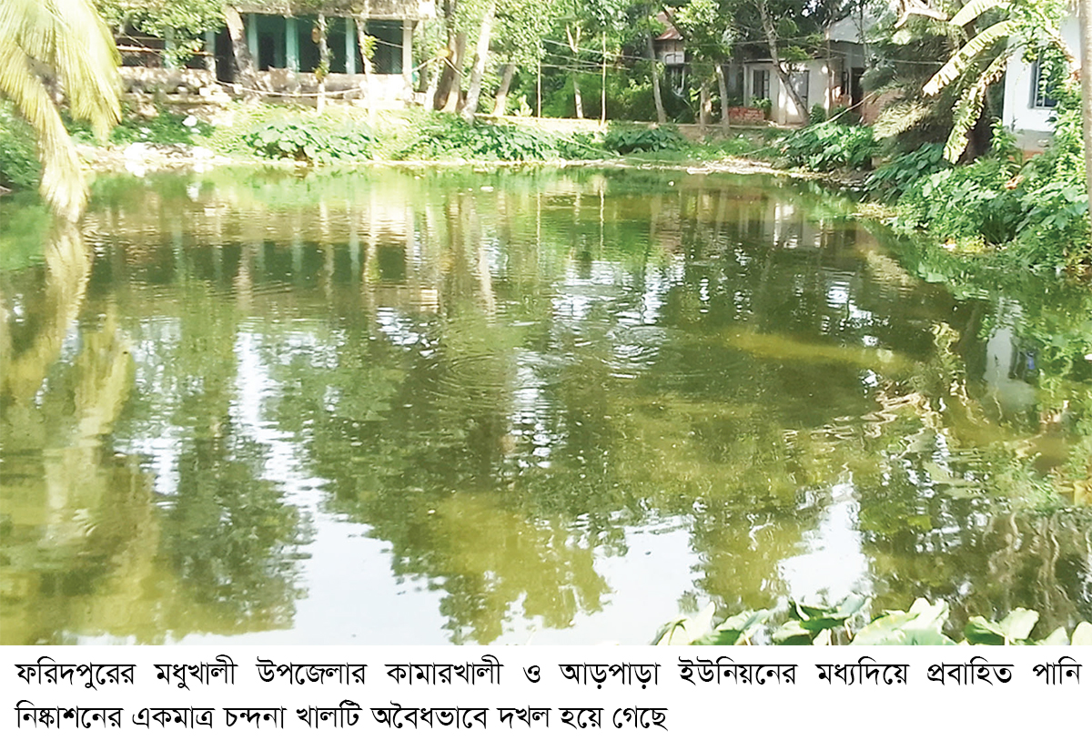 মধুখালীতে প্রভাবশালীর দখলে চন্দনা খাল