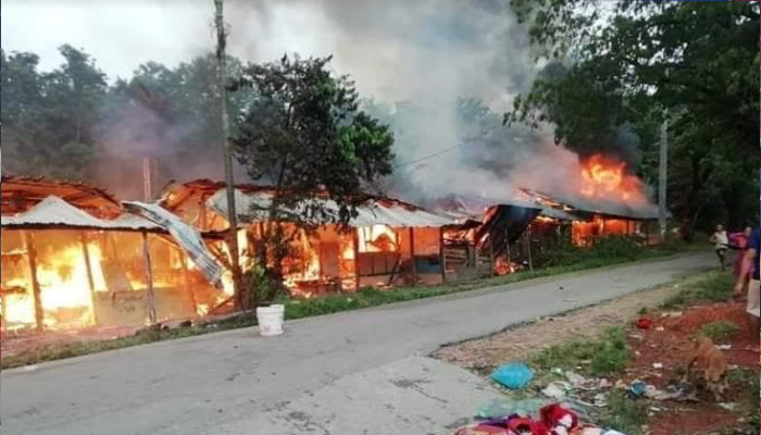 রাঙামা‌টির কুতুকছ‌ড়ি‌তে ৯‌টি বসতঘর পু‌ড়ে ছাই