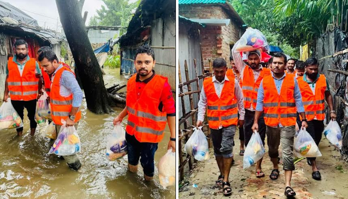 পানিবন্ধী অসহায় মানুষের পাশে কক্সবাজার ছাত্রলীগ