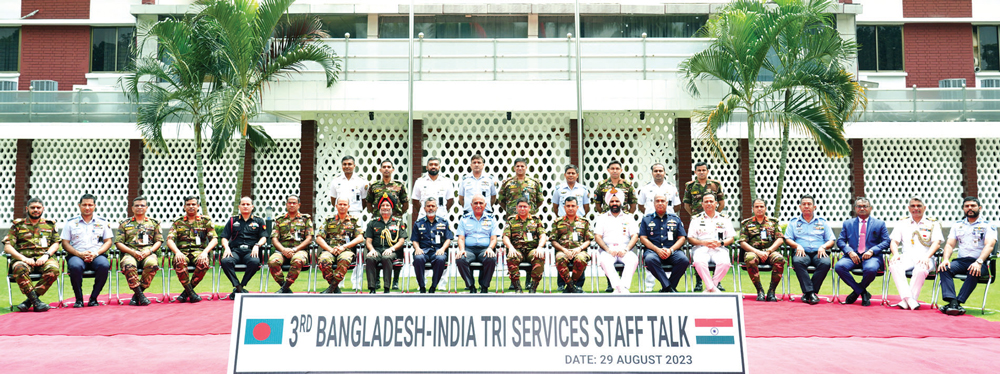 বাংলাদেশ ও ভারতের সশস্ত্র বাহিনীর মধ্যে সহযোগিতা সংক্রান্ত 3RD TRI SERVICES STAFF TALK (TSST) অনুষ্ঠিত