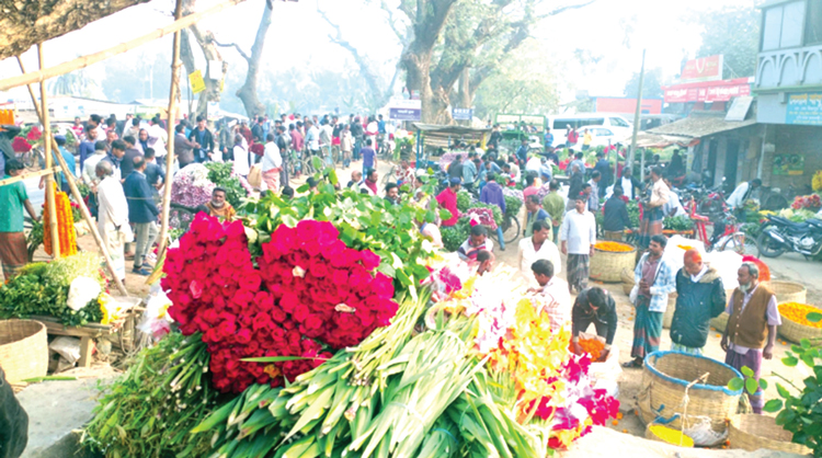 বছরজুড়ে ১৫০০ কোটি টাকার ফুল বাণিজ্য