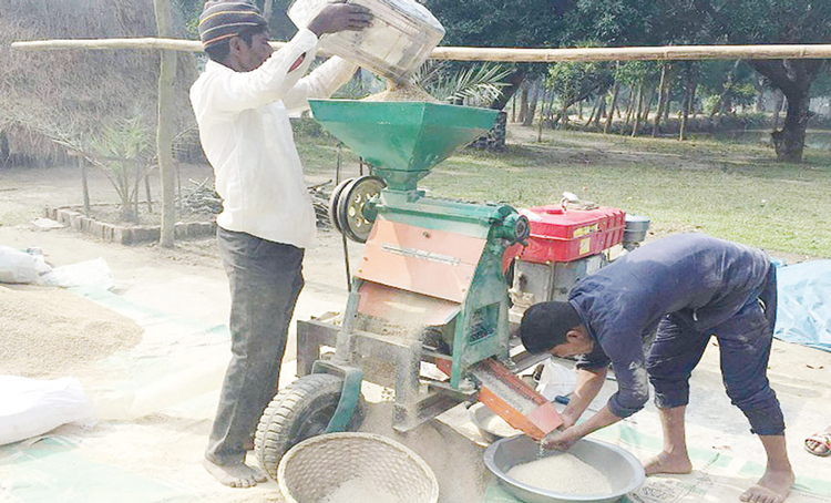 হাত বাড়ালেই মিলছে আধুনিক ধান ভাঙানোর মেশিন