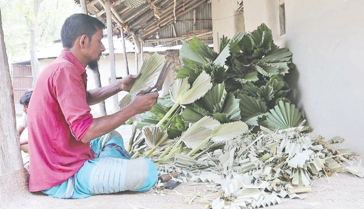 গরমে কদর বেড়েছে তালপাখার