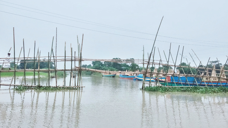 ২১ গ্রামের মানুষের ভরসা বাঁশের সাঁকো