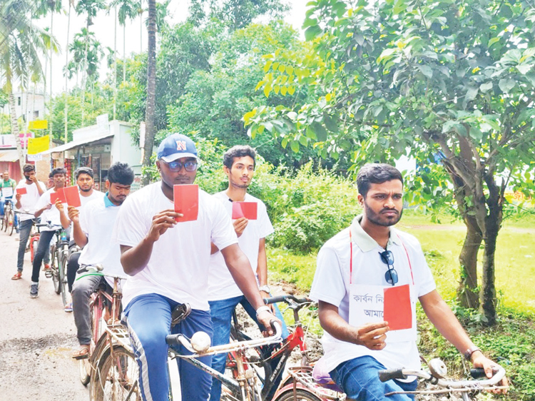 জলবায়ু সুবিচারের দাবিতে সাতক্ষীরায় সাইকেল র‌্যালি