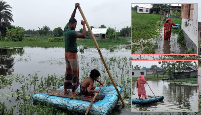 টানা বৃষ্টিতে সাতক্ষীরার নিম্নাঞ্চল প্লাবিত,