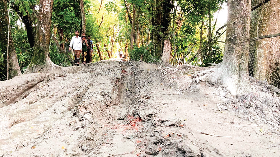 দুমকিতে রাস্তার বেহাল দশা