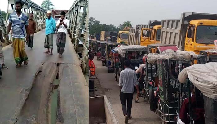 সোনাহাট সেতুর পাটাতন ভেঙ্গে যান চলাচল বন্ধ, চরম দূর্ভোগে স্থানীয়রা