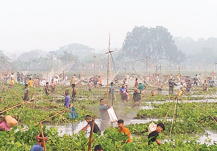 নান্দাইলে দিঘা বিলে ঐতিহ্যবাহী হাইত উৎসব