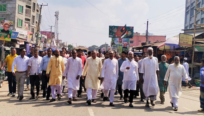 ঈশ্বরগঞ্জে আ.লীগের হরতাল বিরোধী বিক্ষোভ 