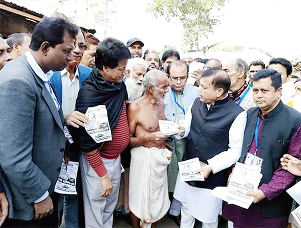 কোটালীপাড়ায় শেখ হাসিনার পক্ষে শহীদ উল্লা খন্দকারের গণসংযোগ