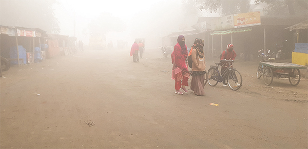 কুয়াশা-হিমেল বাতাসে স্থবির জনজীবন