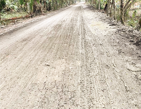 গাড়ির মাটি পড়ে সড়কে কাদা, ঘটছে দুর্ঘটনা