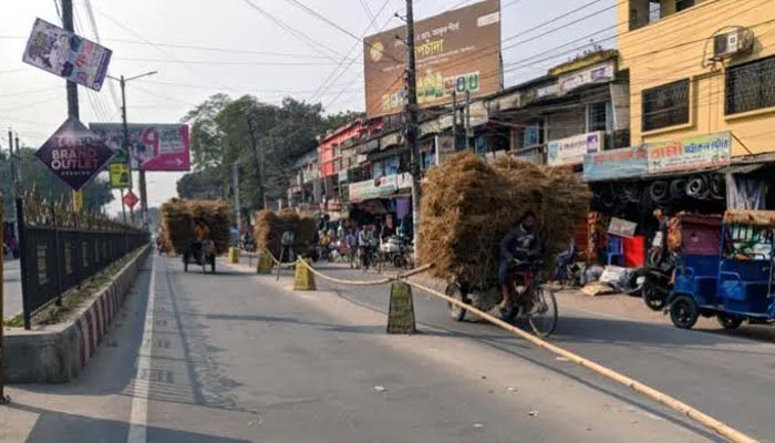 রংপুর নগরীতে তবুও যানজটে দুর্ভোগ