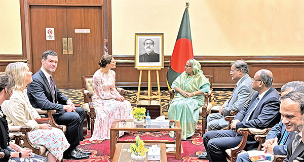 প্রধানমন্ত্রী শেখ হাসিনার সঙ্গে সাক্ষাৎ করেন সুইডেনের ক্রাউস প্রিন্সেস ভিক্টোরিয়া