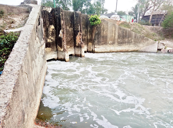 স্লুইচগেট দিয়ে নোনা পানি তোলার হিড়িক