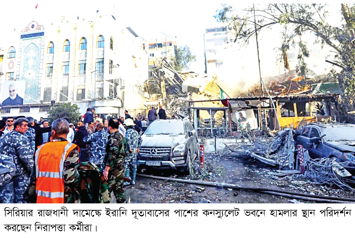 সিরিয়ায় ইসরায়েলি হামলায় ইরানি জেনারেলসহ নিহত সাত