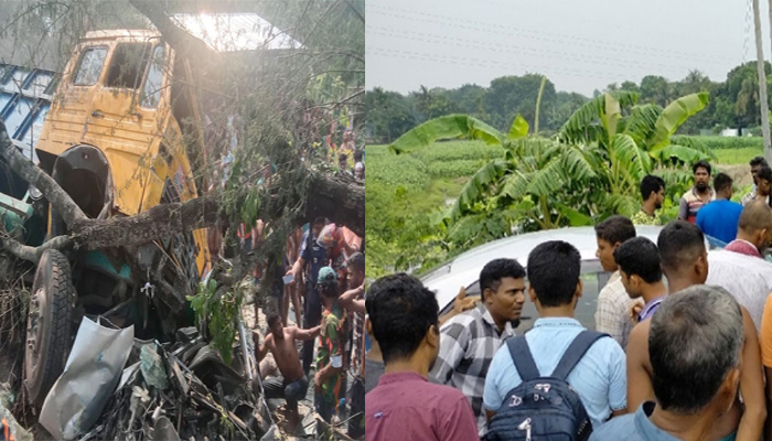 ঝালকাঠিতে ত্রিমুখী সংঘর্ষে নিহত বেড়ে ১৪