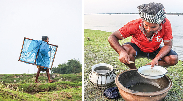 চিংড়ির পোনায় উপকূলের  মানুষের জীবিকা