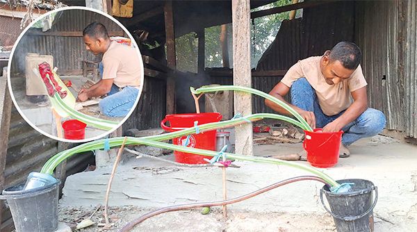 বরগুনায় পলিথিন পুড়িয়ে তৈরি হচ্ছে জ্বালানি তেল