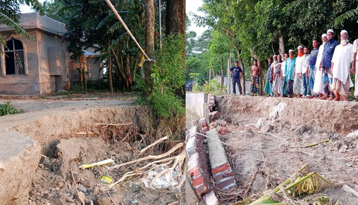 ঘুর্ণিঝড় রিমাল: চাঁদপুরে ঝুঁকিতে সড়ক ও মসজিদ