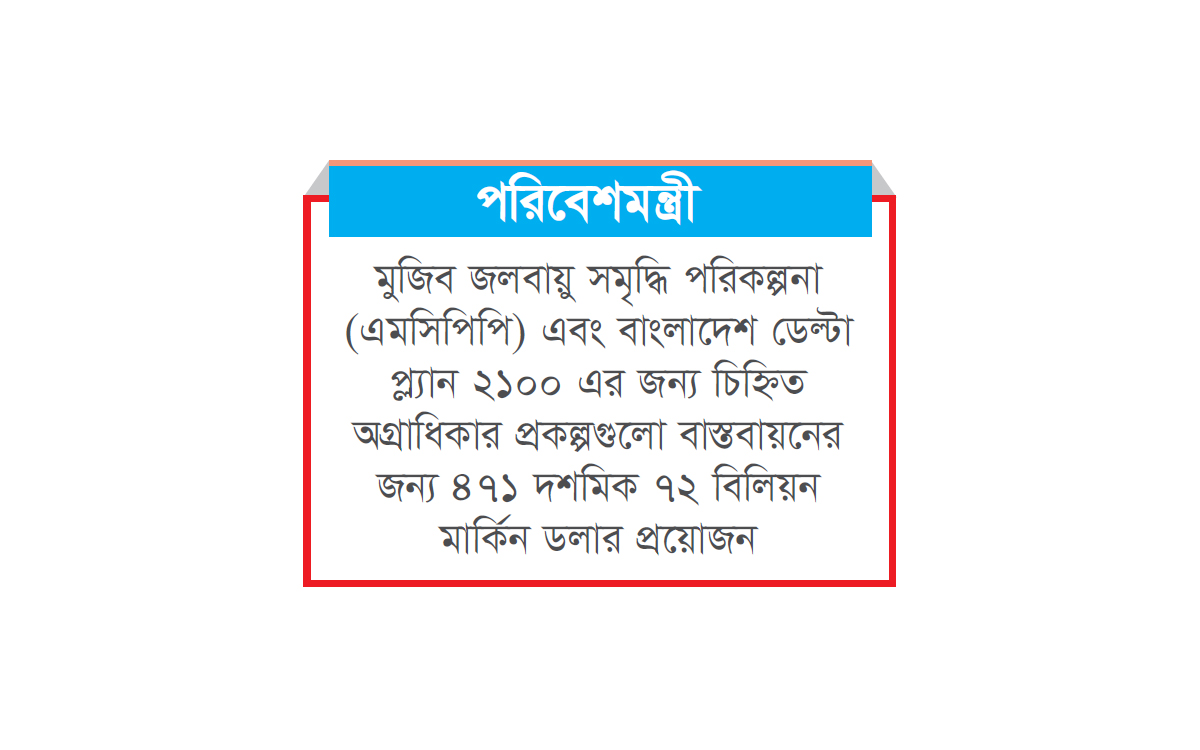 জলবায়ু কর্মপরিকল্পনা বাস্তবায়নে আন্তর্জাতিক সহায়তা গুরুত্বপূর্ণ