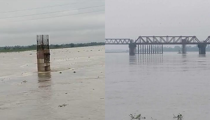 বিপদসীমার ওপরে দুধকুমার নদের পানি, ভাঙ্গন আতঙ্কে এলাকাবাসি