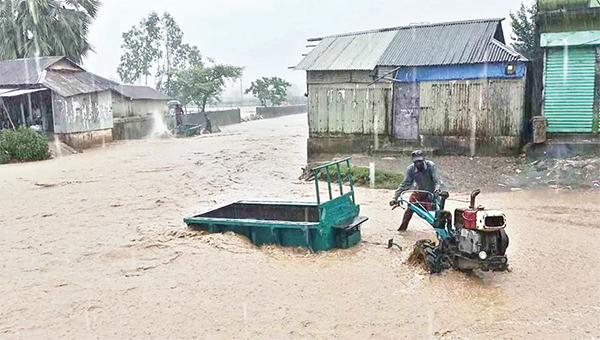 সুনামগঞ্জে ফের বাড়ছে নদনদীর পানি