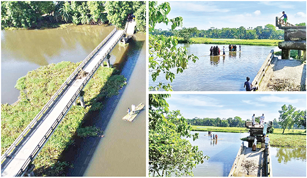 কলাগাছের ভেলাই ১০ গ্রামের মানুষের ভরসা