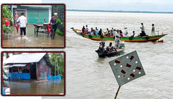 চাঁদপুরে ৭১ মিলিমিটার বৃষ্টিপাত রেকর্ড, বাড়ছে নদীর পানি