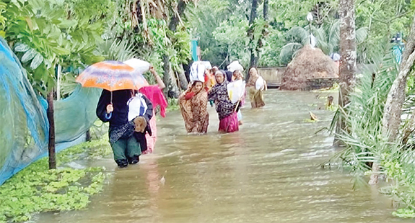 ফের নোয়াখালীতে বন্যা