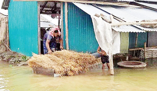 তিস্তার পানি বিপৎসীমা ছুঁই ছুঁই, নিম্নাঞ্চল প্লাবিত