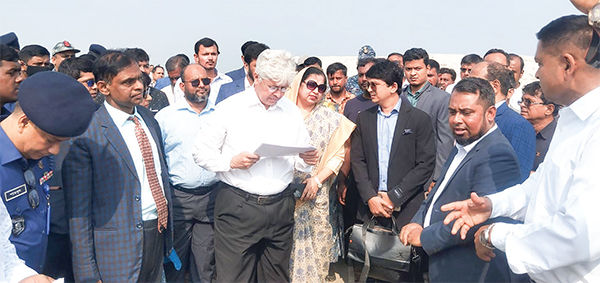 বিসিকের প্রকল্প পরিদর্শনে শিল্প উপদেষ্টার মুন্সীগঞ্জ সফর