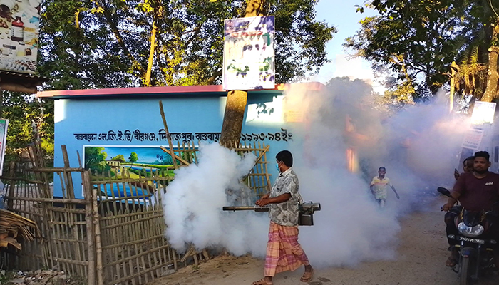 বীরগঞ্জে চলছে ডেঙ্গু নিয়ন্ত্রণ কার্যক্রম