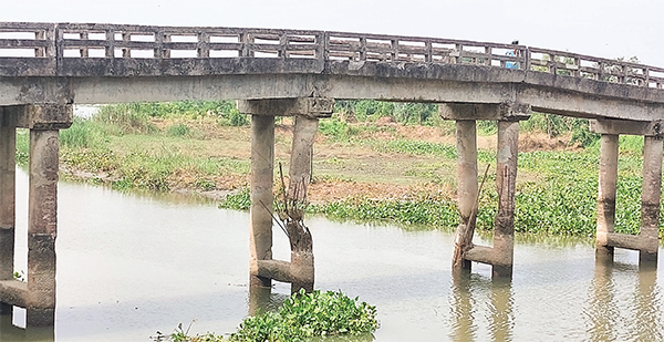 ঝুঁকিপূর্ণ সেতু দিয়ে তিন ইউনিয়নবাসীর চলাচল