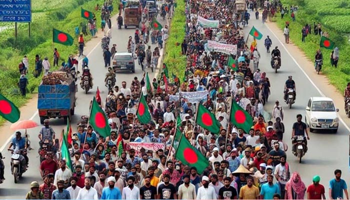 আগরতলা অভিমুখে বিএনপির লংমার্চ শুরু