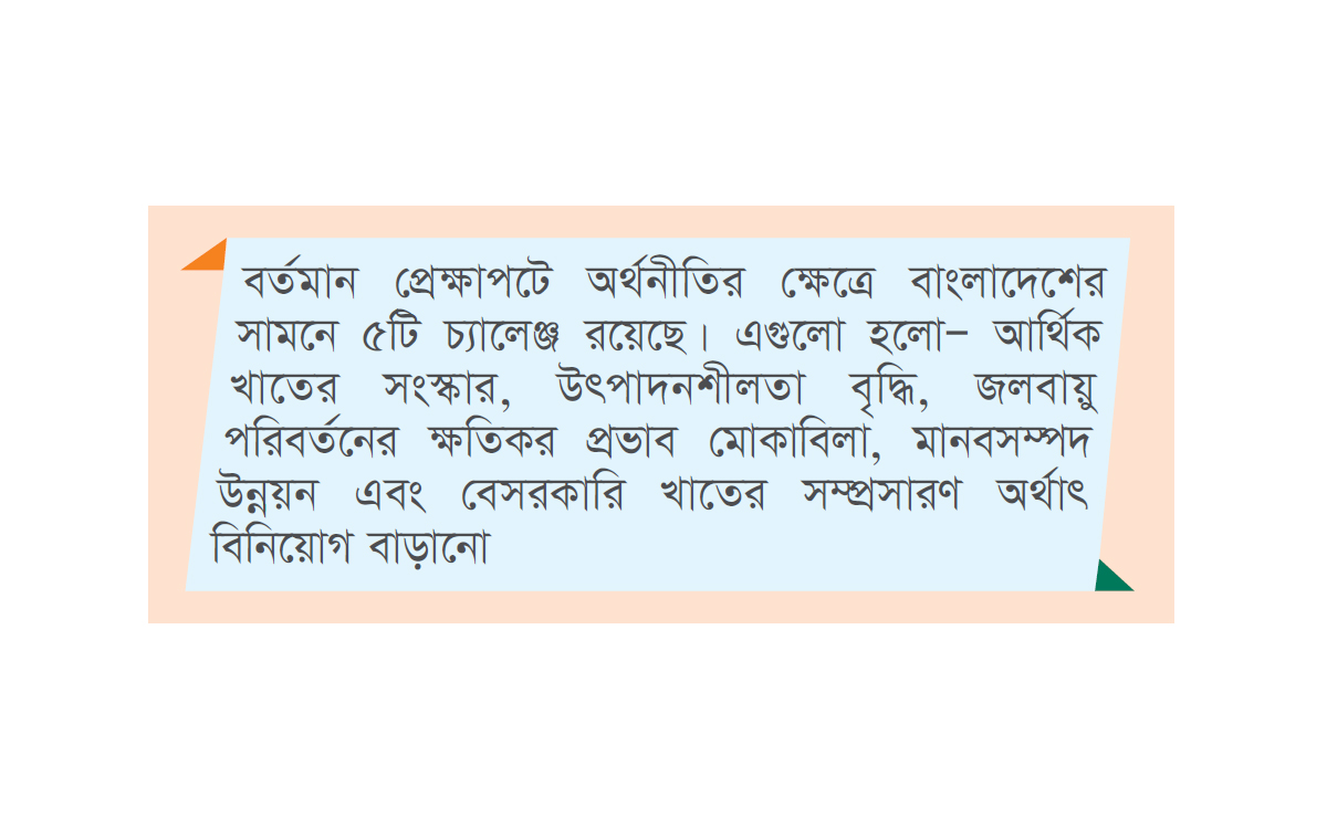 আর্থিক খাতের শৃঙ্খলাসহ অর্থনীতিতে পাঁচ চ্যালেঞ্জ