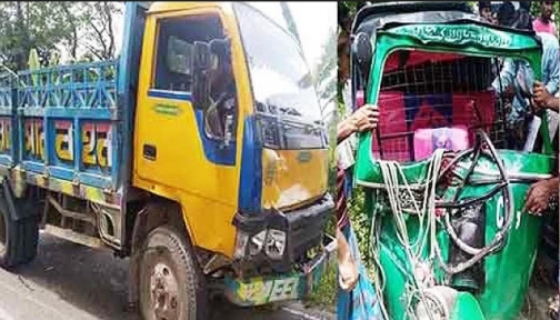 কুলাউড়ায় ট্রাক-সিএনজি মুখোমুখি সংঘর্ষে নিহত ২, আহত ৩