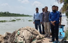 কাউখালীতে কম্ব অভিযানে অবৈধ জাল উদ্ধার
